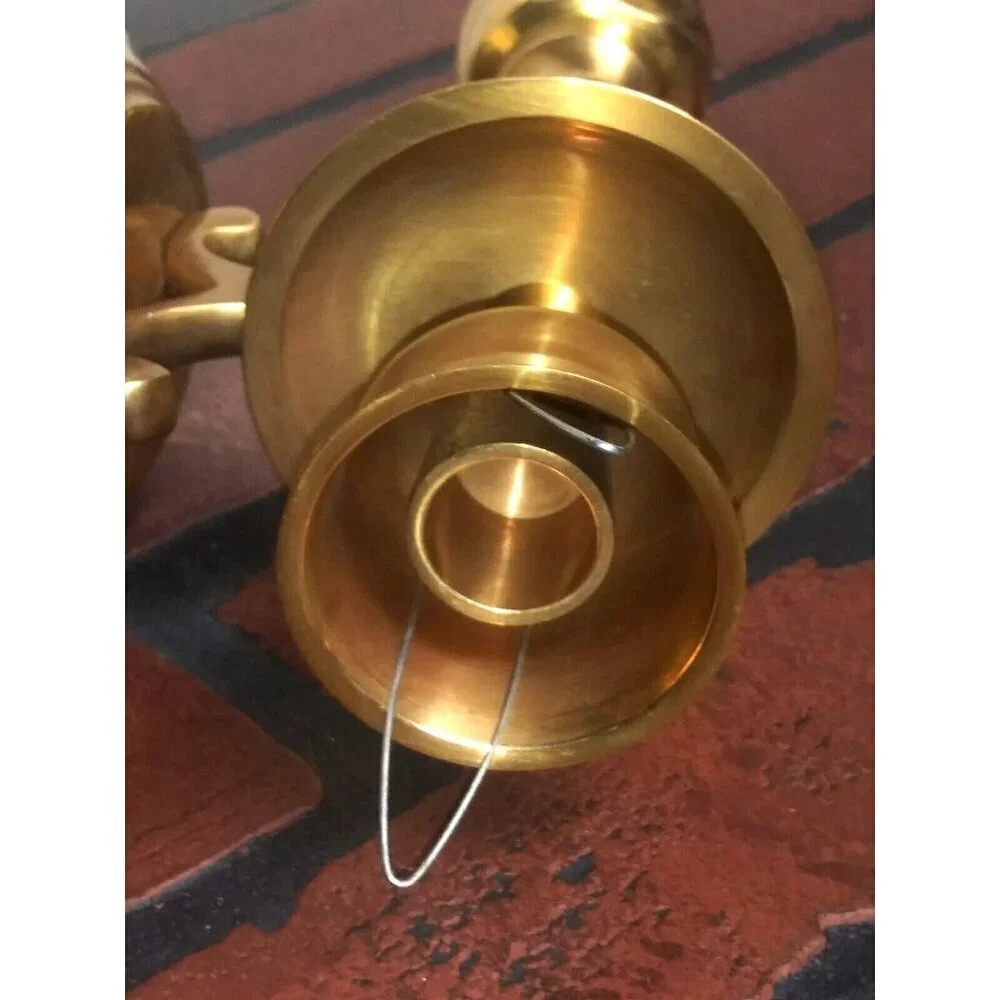 Pier 1 Brass Candle Holder SOLID BRASS Sconce Wall Mount Vintage India NEW